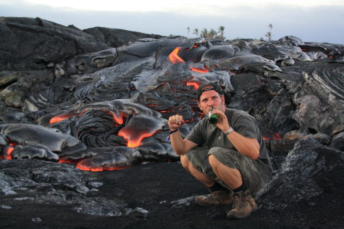 beer and lava hawaii Big Island
