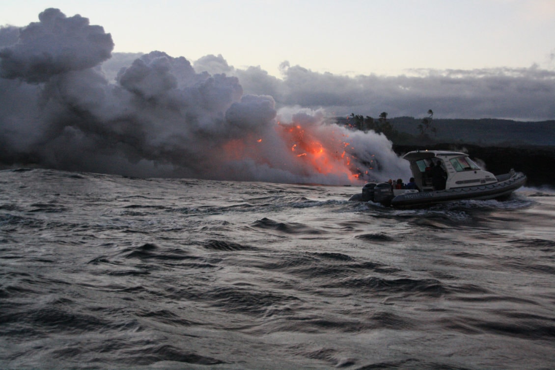 lava tour hawaii boat Big Island