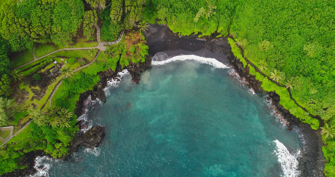 Honokalani Black Sand Beach Road To Hana Maui